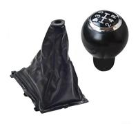 Copertura per pomello del cambio manuale, in pelle nera e plastica, ricambio per bagagliaio del cambio, impugnatura testurizzata per un cambio scorrevole, elegante aggiornamento interno per Terracan