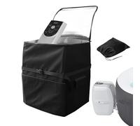 Copertura per Pompa Calore per Vasca idromassaggio con isolamento, tessuto Oxford 600D con Custodia, Cinghie Regolabili Copertura per Pompa Bagno Gonfiabile isolata per Spa