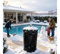 Copertura per pompa da piscina, coulisse regolabile antivento, per tutte le | Coulisse regolabile + cinturino con fibbia + apertura per mantenere la copertura sicura in forti raffiche. Non c'è bisogno di
