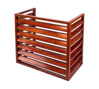 Copertura per pompa di calore Air Source Copertura condensatore in alluminio Recinzione privacy per condizionatore d'aria Design con venature del legno L100*W50*H70 (1.5P) Protezione esterna durevole