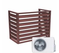 Copertura per pompa di calore Air Source, recinzione in alluminio per la privacy del condizionatore d'aria, parte superiore piatta grigia per condensatore, dimensioni 120 cm x 70 cm x 150 cm
