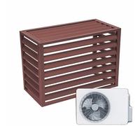 Copertura per pompa di calore Air Source, recinzione in alluminio per la privacy del condizionatore d'aria, parte superiore piatta grigia per condensatore, dimensioni 120 cm x 70 cm x 150 cm