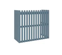 Copertura per pompa di calore esterna in legno scudo condizionatore d'aria unità AC Supporto decorativo per fiori Protezione resistente alle intemperie (colore: blu Dimensioni: 120x60x105cm)