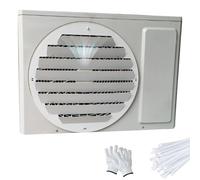 Copertura per pompa di calore in acciaio zincato per esterni, 1 mm di spessore, 53,3 x 53,3 cm, cambio di direzione del flusso d'aria, per migliorare l'efficienza HVAC e resistente alle intemperie