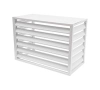 Copertura per pompa di calore in alluminio per condensatore AC recinzione condizionatore d'aria esterna bianca Flat Top L110*W60*H80 (2-3P) - Protezione dagli agenti atmosferici