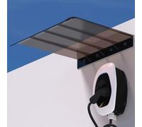 Copertura per pompa di calore marrone - Protezione per unità AC da esterni, ideale per stazioni di ricarica EV, finestre, ingressi e balconi (200 x 45 cm)