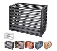 Copertura per pompa di calore per esterni, copertura protettiva per unità CA per giardino e patio, resistente alle intemperie, protezione dalle foglie che riduce il rumore, colore grigio, adatta per