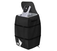 Copertura per pompa riscaldatore spa progettata per unità da 43 x 38 x 54 cm, utilizza tessuto rivestito in argento 420D per fornire una protezione affidabile contro pioggia, raggi UV e polvere (nero)