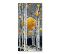 Copertura per porta astratta con luna, fantasiosa decorazione da parete per la casa autunnale, incantevole sfondo stagionale per festival, 91 x 183 cm