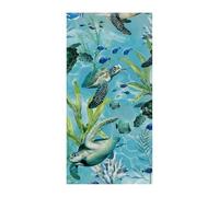 Copertura per porta blu tartaruga marina, bandiera da appendere, per primavera, estate, portico, esterno, festività, cortile, decorazione per porta d'ingresso e portico