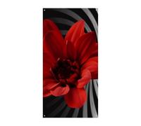 Copertura per porta con fiore rosso, bandiera da appendere, per primavera, estate, portico, esterno, stagionale, vacanza, decorazione da cortile per porta d'ingresso e portico