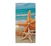 Copertura per porta da spiaggia con stelle marine, bandiera da appendere, per primavera, estate, portico, esterno, stagionale, vacanza, cortile, decorazione per porta d'ingresso e portico