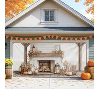 Copertura per porta del camino in stile rustico vintage, grande decorazione autunnale per la casa, decorazione autunnale per interni ed esterni, 390 x 180 cm