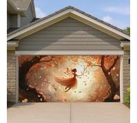 Copertura per porta del garage autunnale delle fiabe, grande decorazione per porta del garage, decorazione magica per interni ed esterni, decorazione per la casa autunnale 400 x 180 cm