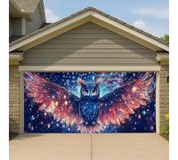 Copertura per porta del garage con aquila patriottica, grande striscione celeste americano per la libertà, decorazione per interni ed esterni, 390 x 180 cm