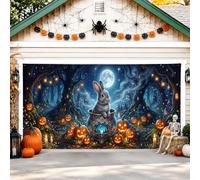 Copertura per porta del garage con coniglio, fantasiosa zucca spettrale lanterna Halloween arancione decorazione per la porta del garage decorazione per la casa per giardino, cortile, esterno interno