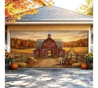 Copertura per porta del garage con paesaggio autunnale rustico, 390 x 180
