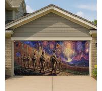 Copertura per porta del garage della processione militare patriottica, grande decorazione scenica per feste all'aperto del 4 luglio, 390 x 180 cm