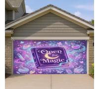 Copertura per porta del garage, fantasiosa bottiglia di pozione fantasiosa scintilla viola Halloween decorazioni per la porta del garage decorazione per la casa per cortile, patio, esterno interno
