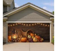 Copertura per porta del garage, lanterna rustica tradizionale Cornucopia autunnale arancione decorazione per porta del garage decorazione per la casa per cortile giardino esterno interno feste 490 x
