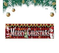 Copertura Per Porta Del Garage Natalizia,Decorazioni Per Feste Con Pupazzo Di Neve E Babbo Natale - Cartello Buon Natale Stendardi Per Feste | Per Giardino Cortile Inverno Garage Porta D'Ingresso Casa