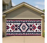 Copertura per porta del garage tribale dei nativi americani, grande striscione, decorazione per interni ed esterni, 390 x 180 cm