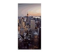 Copertura per porta della città di New York Primavera Estate da appendere Bandiera Portico Cartello Esterno Stagionale Vacanze Yard Decor per porta d'ingresso e portico