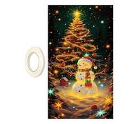Copertura per porta d'ingresso di Natale | 70 "x 35" segno di vacanza fluorescente | Banner per porta d'ingresso di famiglia - Giardino interno esterno casa inverno uso set up interno esterno