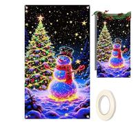 Copertura per porta d'ingresso di Natale | 70 "x 35" segno di vacanza fluorescente | Banner per porta d'ingresso di famiglia - Giardino interno esterno casa inverno uso set up interno esterno