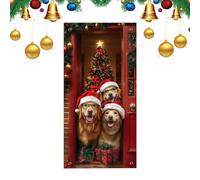 Copertura Per Porta D'Ingresso Natalizia Decorativi Per Sfondo 2D Delle | Copertura Per La Porta Delle Festività Per Interni Della Casa Cucina Festa Portico Esterno Foto