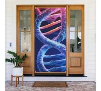 Copertura per porta DNA Genetic Helix Banner per porta di benvenuto Decorazione per porta da cortile Banner per foto Sfondo Portico Banner Primavera Estate Stagionale Decorazione per feste Interni