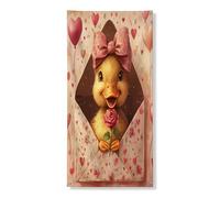 Copertura per porta esterna a forma di anatra di San Valentino, 36 x 72, lettera d'amore per gli amanti degli animali, decorazione per porte anteriori e posteriori, decorazione per portico interno