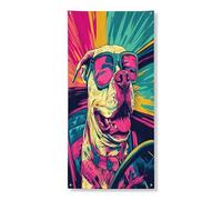 Copertura per porta esterna con cane Pitbull, 91 x 182 cm, estetica pop con cucciolo stampato per porta anteriore e posteriore, decorazione per portico interno