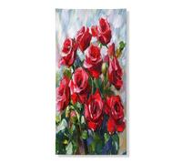 Copertura per porta esterna con rosa per San Valentino, 91 x 182 cm, pittura a olio romantica con stampa floreale per porta anteriore e posteriore, decorazione per portico per interni e casa vacanze