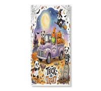 Copertura per porta esterna di Halloween con gnomo e panda 36 x 72, divertente e spettrale casa per le vacanze, striscione per porta anteriore e posteriore, decorazione per porte interne spaventose