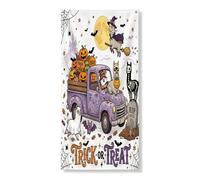Copertura per porta esterna in alpaca con gnomo di Halloween, 36 x 72, divertente e spettrale casa per le vacanze, striscione per porta anteriore e posteriore, decorazione per porte interne spaventose
