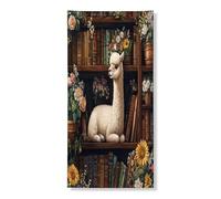 Copertura per porta esterna in alpaca primaverile, 91 x 182 cm, per libreria con fiori, per casa con animali, per porta anteriore e posteriore, decorazione per porte d'ingresso, decorazione per