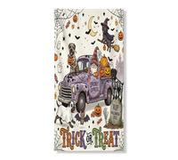Copertura per porta esterna per cani di Halloween con gnomo di cane corso, 36 x 72, divertente spettrale casa anteriore posteriore porta banner ingresso uscita decorazione, spaventoso raccapricciante
