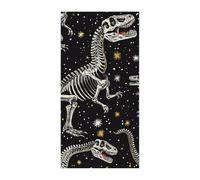 Copertura per porta estiva con motivo a scheletro di dinosauro, grandi striscioni da appendere per porta di benvenuto, sfondo per porta d'ingresso, decorazione per interni ed esterni