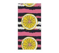 Copertura per porta gialla con fette di limone primaverile estate da appendere bandiera portico cartello all'aperto stagionale vacanza cortile decorazione per porta d'ingresso e portico