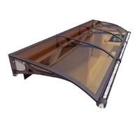 Copertura per porta in alluminio, resistente, per esterni, per patio, portico, balcone e cortile, 60 x 360 cm, protezione dalle intemperie.