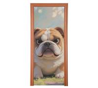 Copertura per porta natalizia con cane Shar Pei, 91,4 x 248,9 cm, decorazione per interni ed esterni, L
