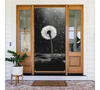 Copertura per porta stagionale portico cartello porta banner dente di leone bianco e nero primavera benvenuto coperture per porta d'ingresso grande portico anteriore banner decorazione sfondo festa