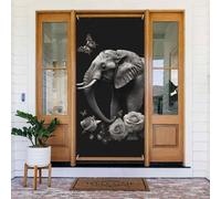 Copertura per porta stagionale portico cartello porta banner elefante e farfalla primavera benvenuto coperture per porta anteriore grande portico anteriore banner decorazione sfondo festa decorazione
