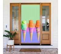 Copertura per porta stagionale portico cartello porta banner gelato arcobaleno gradiente primavera benvenuto coperture per porta anteriore grande portico anteriore banner decorazione sfondo festa