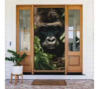 Copertura per porta stagionale portico cartello porta banner Gorilla paesaggio primavera benvenuto coperture per porta anteriore grande portico anteriore banner decorazione sfondo festa decorazione