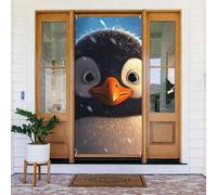 Copertura per porta stagionale portico cartello porta banner pinguino nella neve primavera benvenuto coperture per porta anteriore grande portico anteriore banner decorazione sfondo festa decorazione