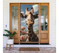 Copertura per porta stagionale portico segno porta banner bella giraffa primavera benvenuto coperture per porta d'ingresso grande portico anteriore banner decorazione sfondo festa decorazione per