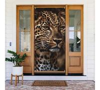 Copertura per porta stagionale portico segno porta banner marrone leopardo immagine primavera benvenuto coperture per porta anteriore grande portico anteriore banner decorazione sfondo festa