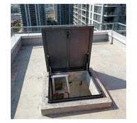 Copertura per portello mansarda con asta di supporto idraulico, maniglia per porta d'ingresso per un facile accesso per manutenzione residenziale e industriale (50 x 50-61 x 61 cm)